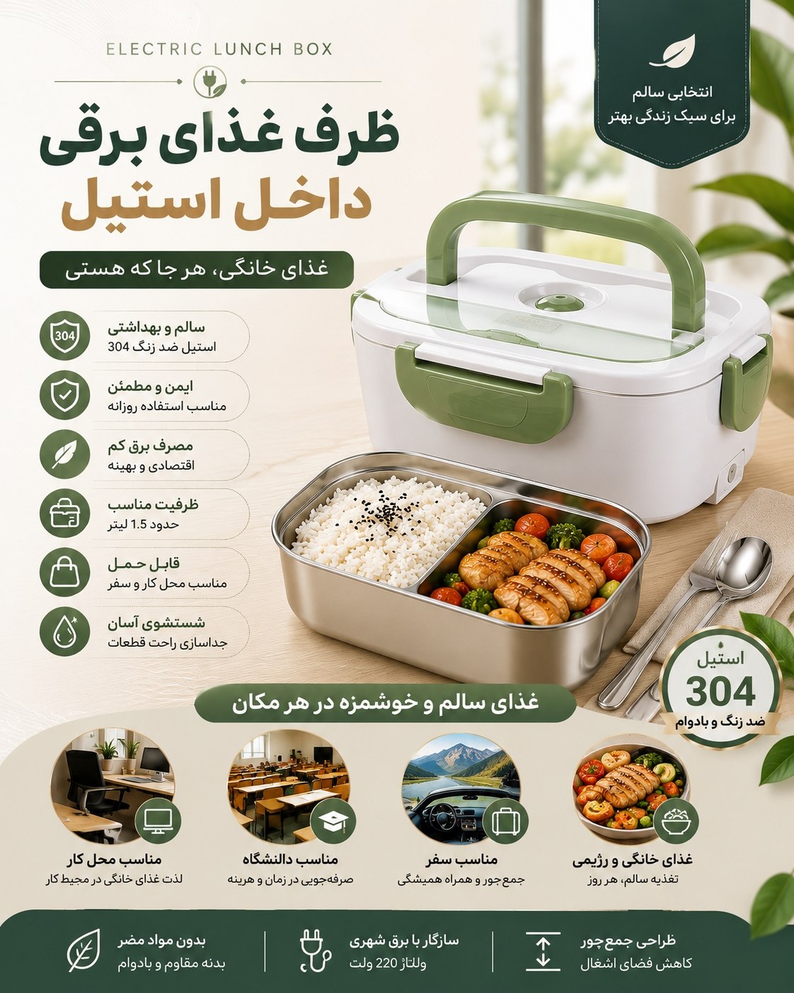 ظرف غذای برقی