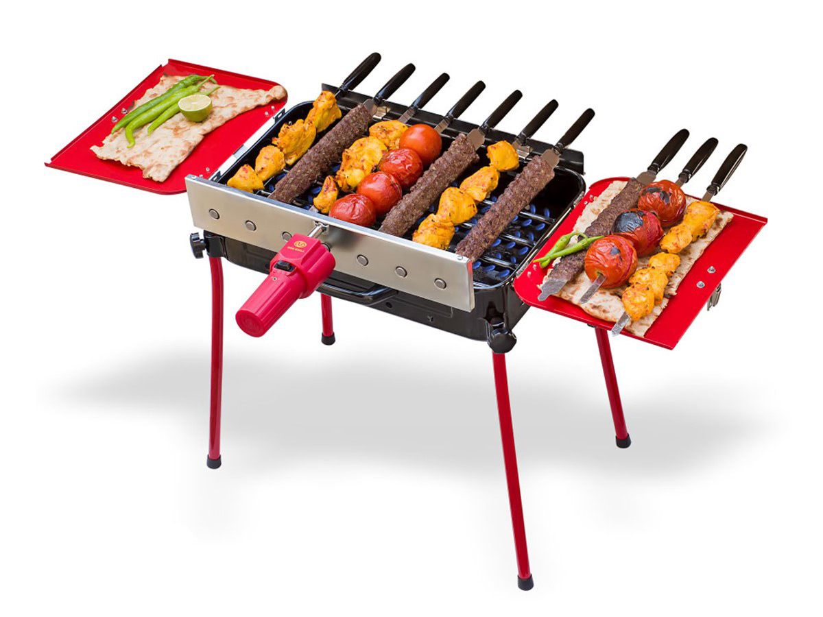 کباب پز گازی ایستاده ۸ سیخ ۶۲۰۰ شهری کپسول ایمان کالا